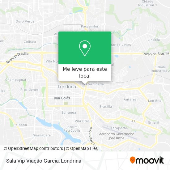 Sala Vip Viação Garcia mapa