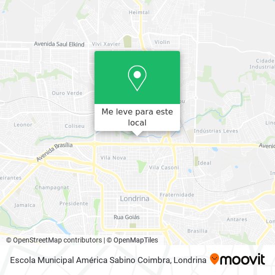 Escola Municipal América Sabino Coimbra mapa