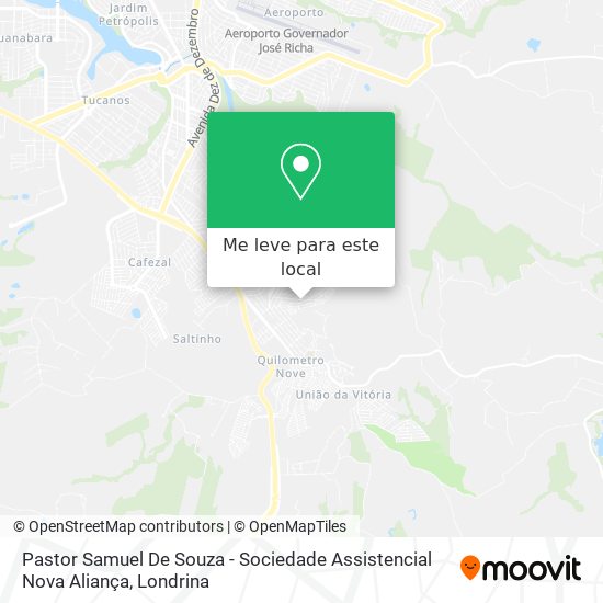 Pastor Samuel De Souza - Sociedade Assistencial Nova Aliança mapa