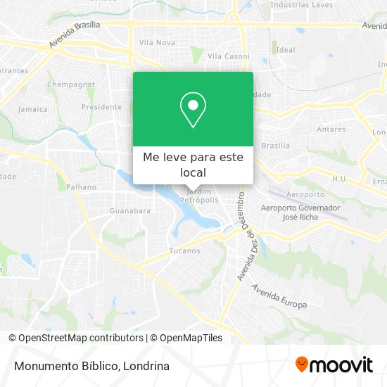 Monumento Bíblico mapa