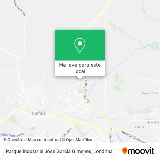 Parque Industrial José Garcia Gimenes mapa