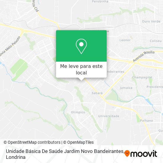 Unidade Básica De Saúde Jardim Novo Bandeirantes mapa