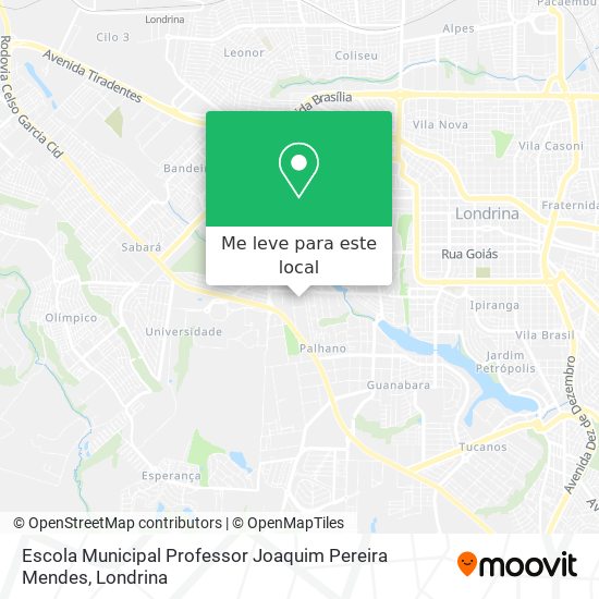 Escola Municipal Professor Joaquim Pereira Mendes mapa