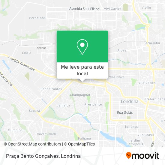 Praça Bento Gonçalves mapa