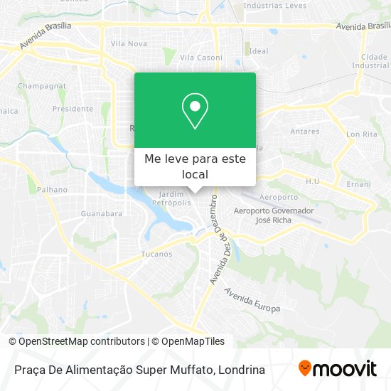 Praça De Alimentação Super Muffato mapa