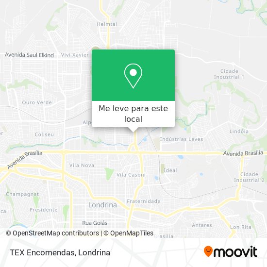 TEX Encomendas mapa