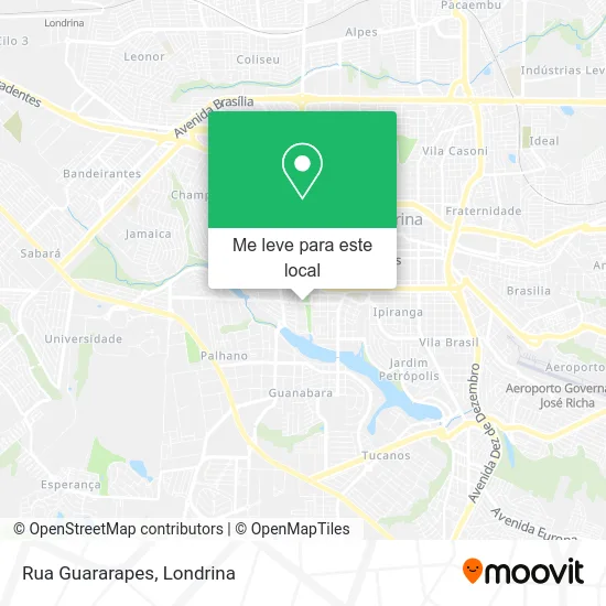 Rua Guararapes mapa