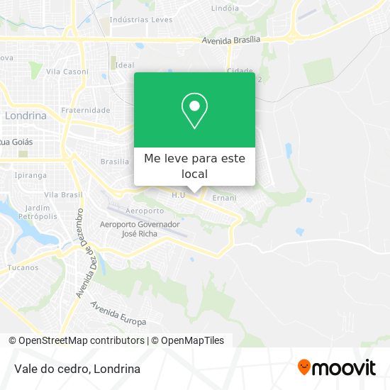 Vale do cedro mapa