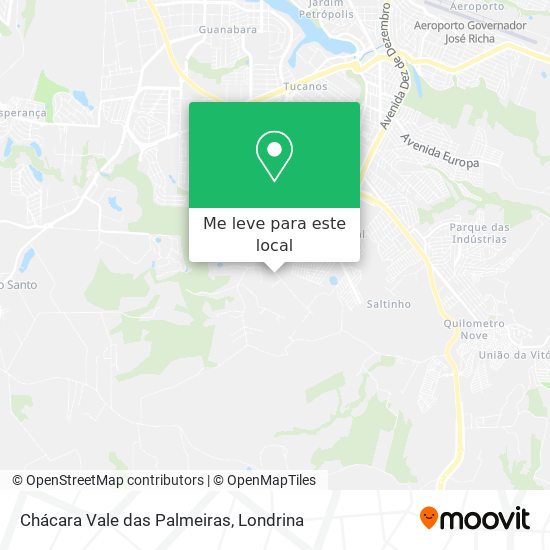 Chácara Vale das Palmeiras mapa