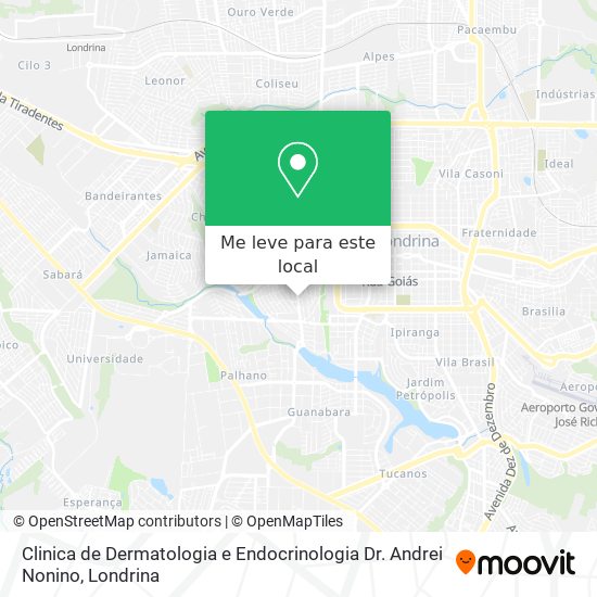 Clinica de Dermatologia e Endocrinologia Dr. Andrei Nonino mapa