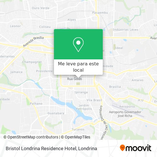 Bristol Londrina Residence Hotel mapa