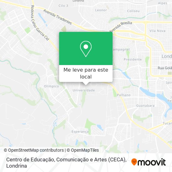 Centro de Educação, Comunicação e Artes (CECA) mapa
