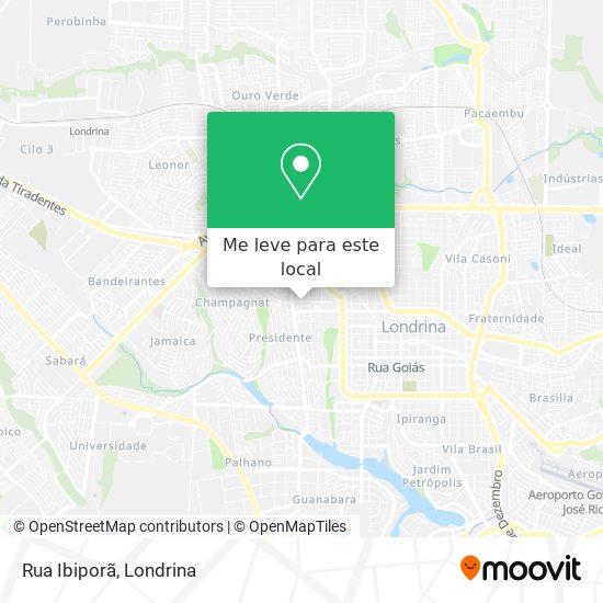 Rua Ibiporã mapa