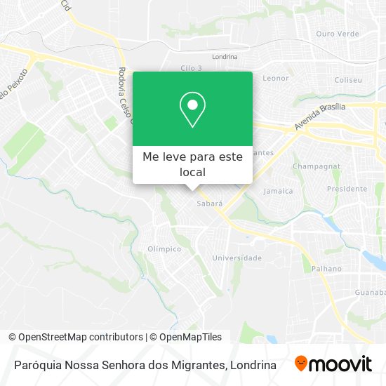 Paróquia Nossa Senhora dos Migrantes mapa