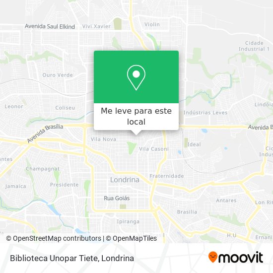 Biblioteca Unopar Tiete mapa