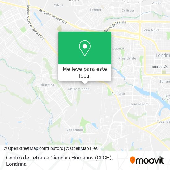 Centro de Letras e Ciências Humanas (CLCH) mapa