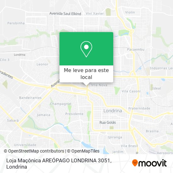 Loja Maçônica AREÓPAGO LONDRINA 3051 mapa