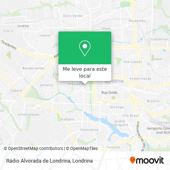 Rádio Alvorada de Londrina mapa