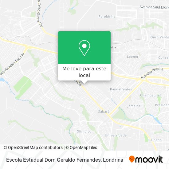 Escola Estadual Dom Geraldo Fernandes mapa
