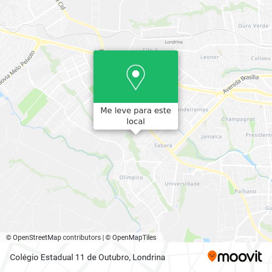 Colégio Estadual 11 de Outubro mapa