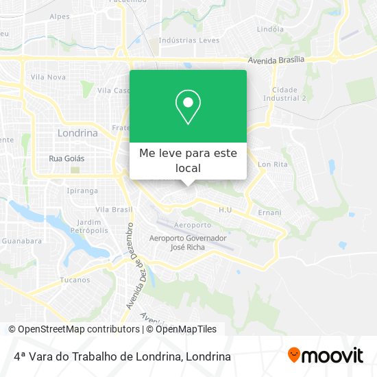 4ª Vara do Trabalho de Londrina mapa
