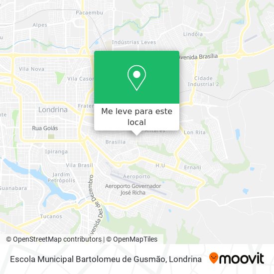 Escola Municipal Bartolomeu de Gusmão mapa