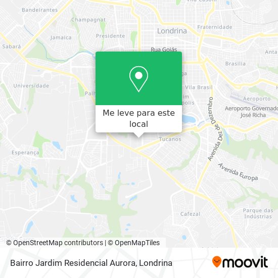 Bairro Jardim Residencial Aurora mapa