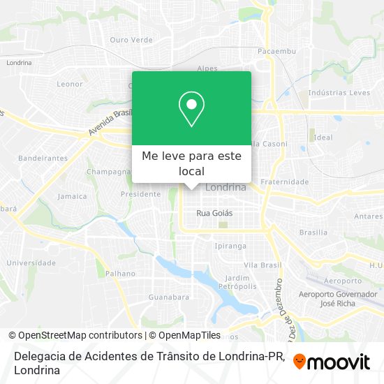 Delegacia de Acidentes de Trânsito de Londrina-PR mapa