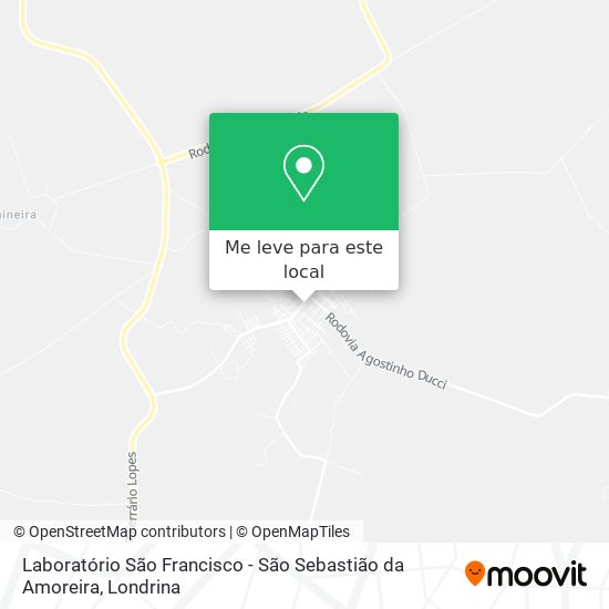 Laboratório São Francisco - São Sebastião da Amoreira mapa