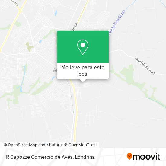 R Capozze Comercio de Aves mapa