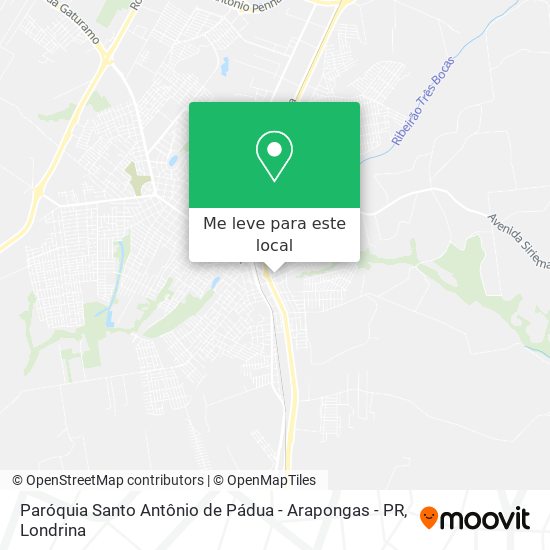Paróquia Santo Antônio de Pádua - Arapongas - PR mapa