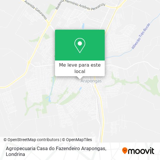 Agropecuaria Casa do Fazendeiro Arapongas mapa