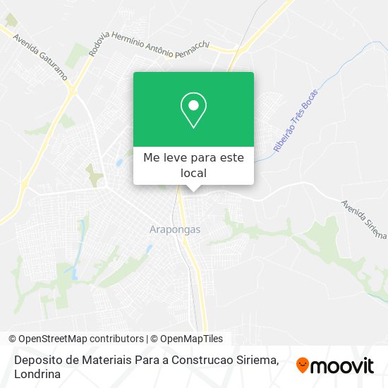 Deposito de Materiais Para a Construcao Siriema mapa