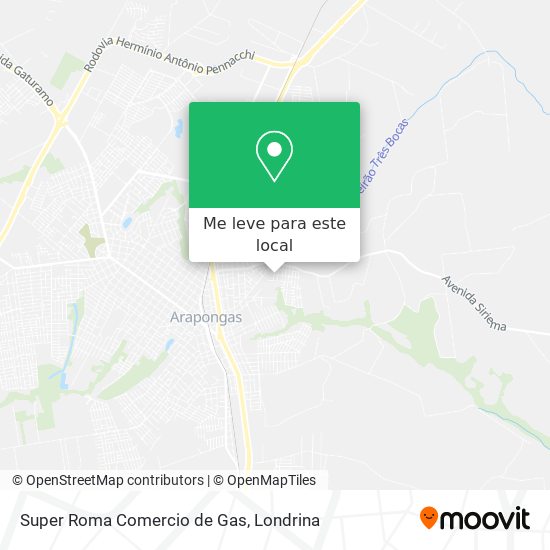 Super Roma Comercio de Gas mapa