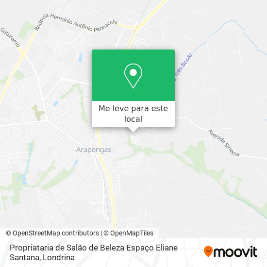 Propriataria de Salão de Beleza Espaço Eliane Santana mapa