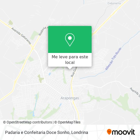 Padaria e Confeitaria Doce Sonho mapa