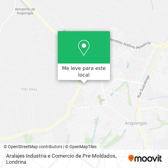 Aralajes Industria e Comercio de Pre-Moldados mapa