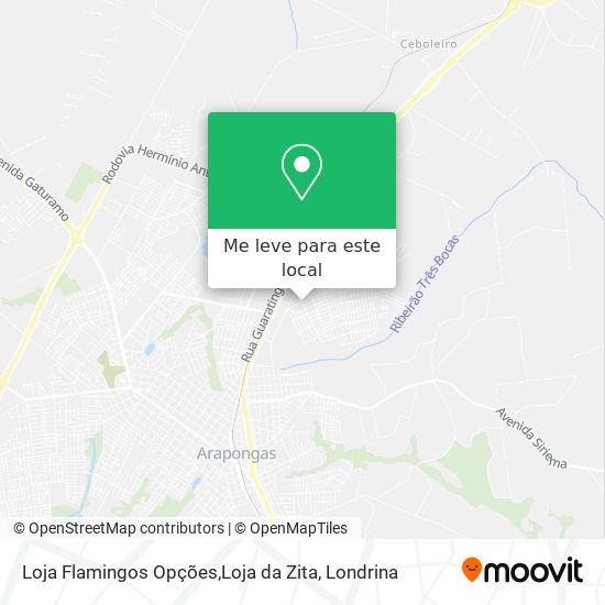 Loja Flamingos Opções,Loja da Zita mapa