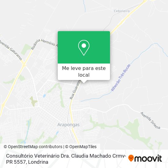 Consultório Veterinário Dra. Claudia Machado Crmv-PR 5557 mapa