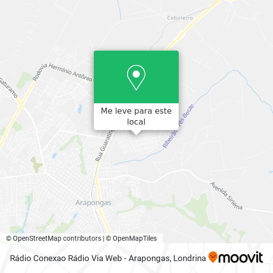 Rádio Conexao Rádio Via Web - Arapongas mapa