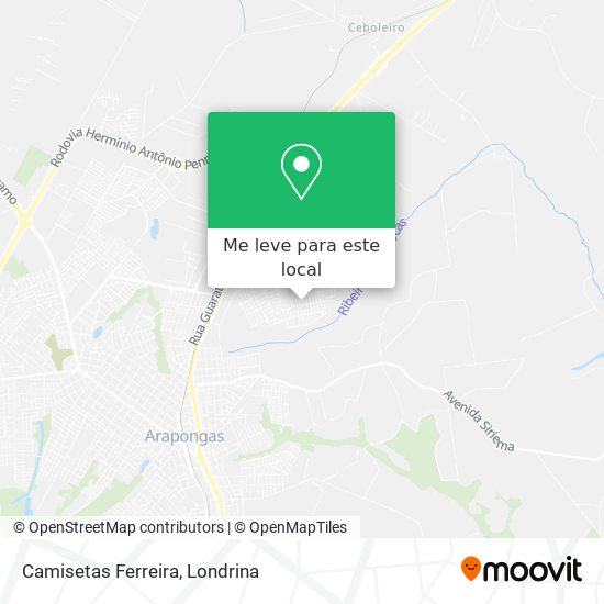 Camisetas Ferreira mapa