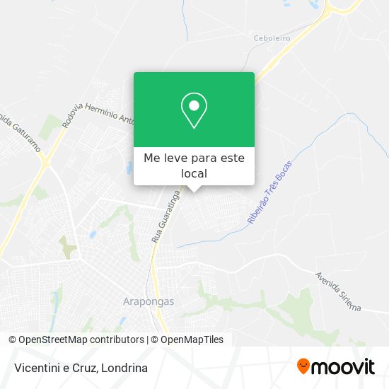 Vicentini e Cruz mapa