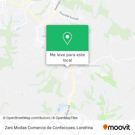 Zeni Modas Comercio de Confeccoes mapa