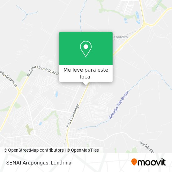 SENAI Arapongas mapa