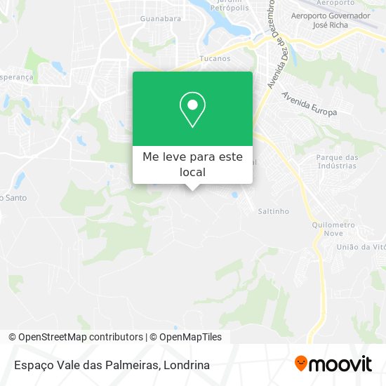 Espaço Vale das Palmeiras mapa