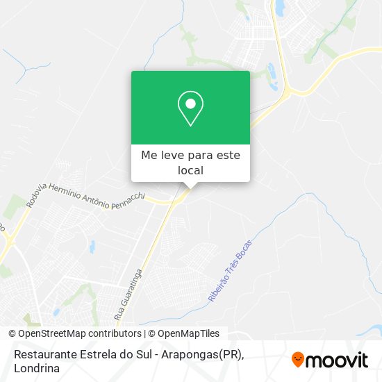 Restaurante Estrela do Sul - Arapongas(PR) mapa