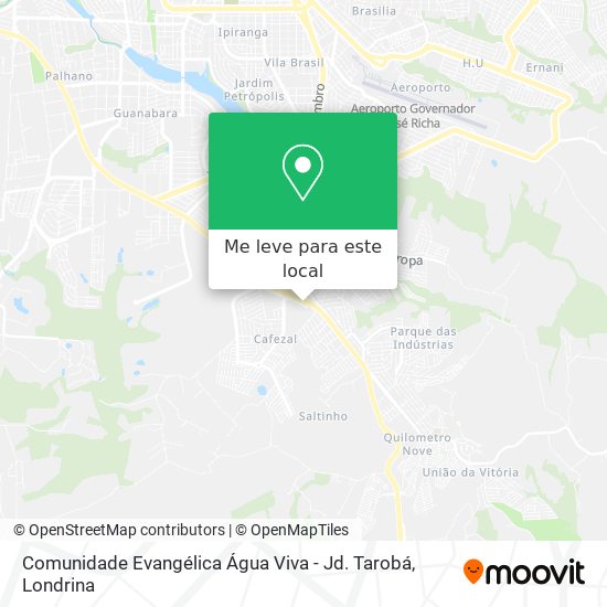 Comunidade Evangélica Água Viva - Jd. Tarobá mapa