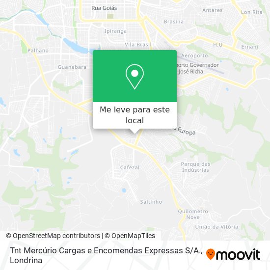 Tnt Mercúrio Cargas e Encomendas Expressas S / A. mapa