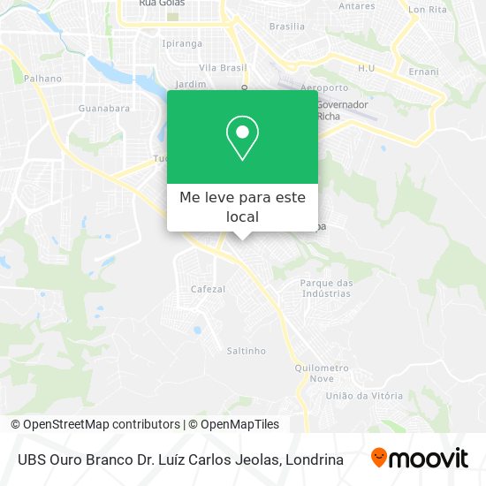 UBS Ouro Branco Dr. Luíz Carlos Jeolas mapa