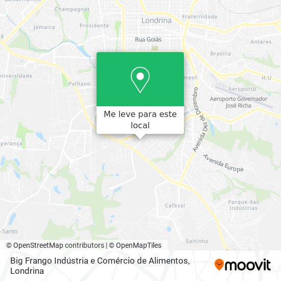 Big Frango Indústria e Comércio de Alimentos mapa